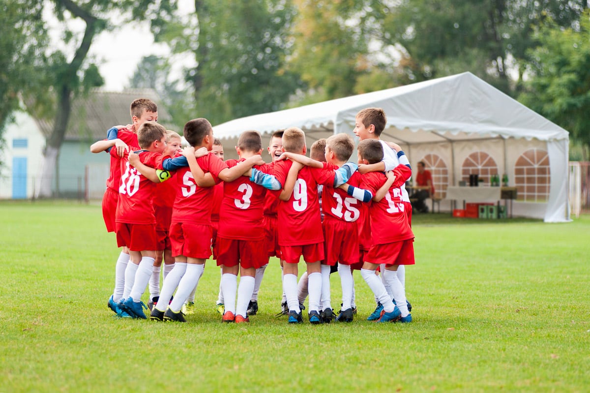 Umkleide- oder Besucherzelt bei Sportveranstaltungen