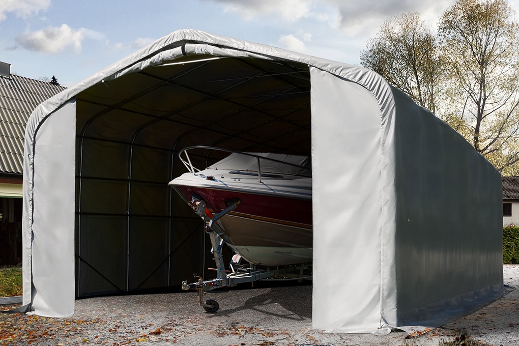 Zeltgarage Garagenzelt 3,7x3,7x2,4m Tragbar Gerätezelt Mit Pvc-fenster  Lagerzelt